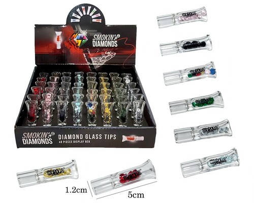 Glass filter tips flat head - glass,